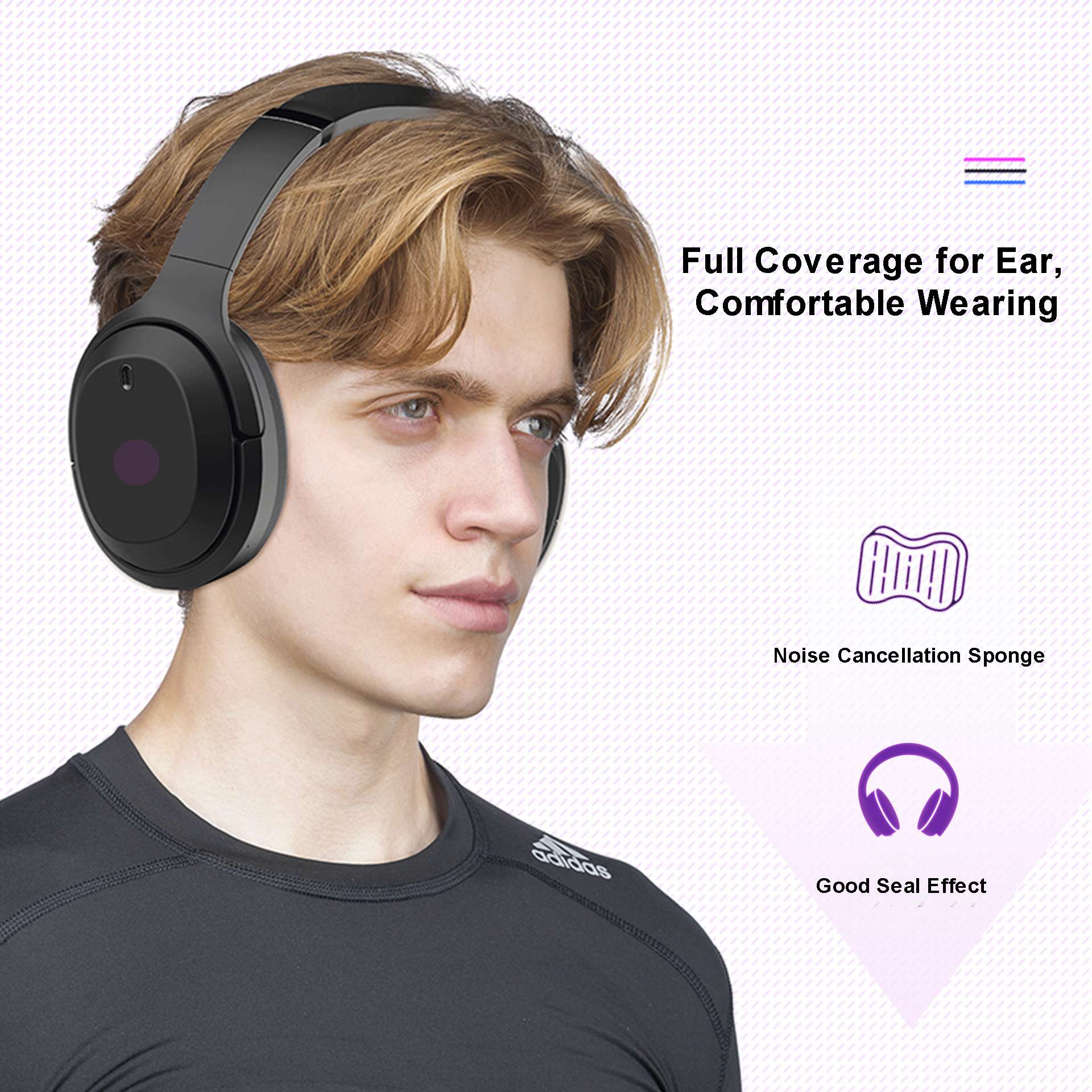 GORSUN MA98 Stereo Sound Bluetooth Headset ANC+ENC Støjreducerende over-ear hovedtelefoner GORSUN MA98 Stereo Sound Bluetooth Headset ANC+ENC Støjreducerende over-ear hovedtelefoner